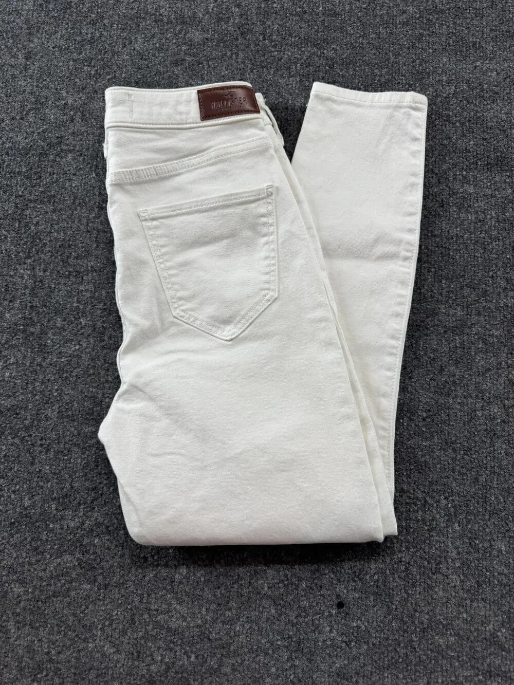 Hollister Jeans Juniors 3R White Curvy High Rise Crop Super Skinny Denim Pants